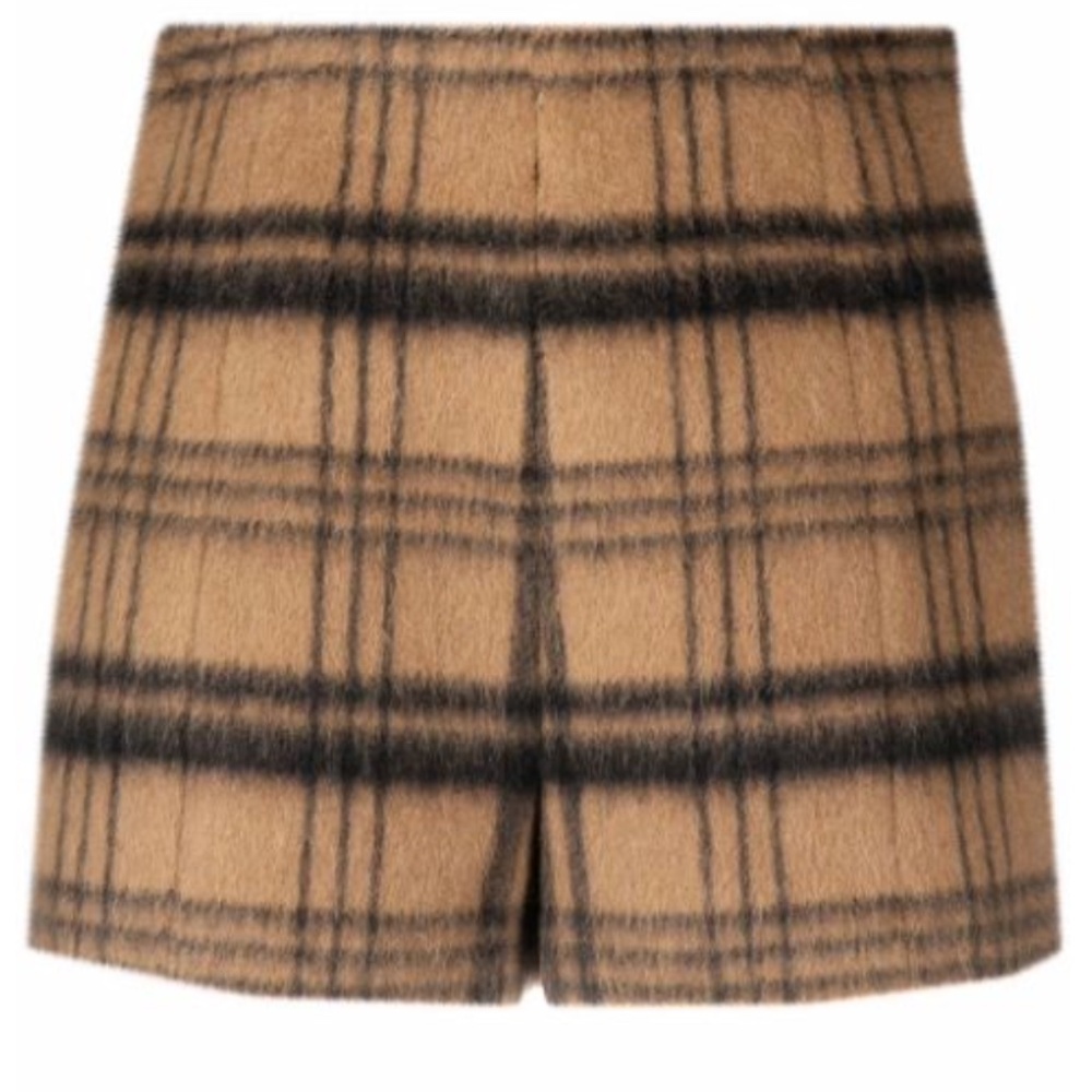RED Valentino check-print textured shorts Size Medium (IT 42/US 6)